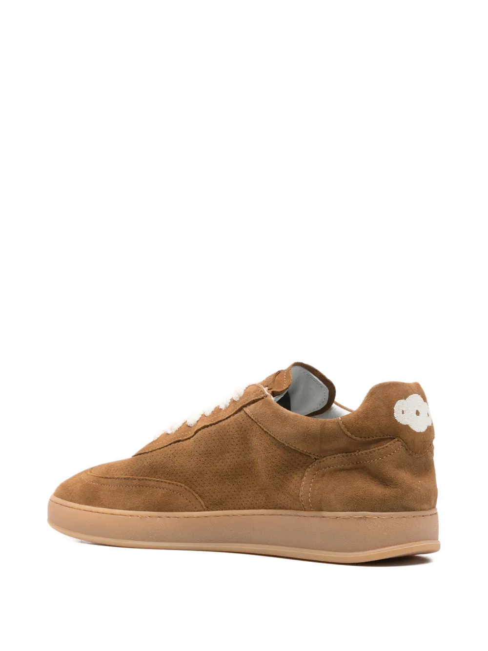 SOLDINI80 Akira geperforeerde suède sneakers Bruin