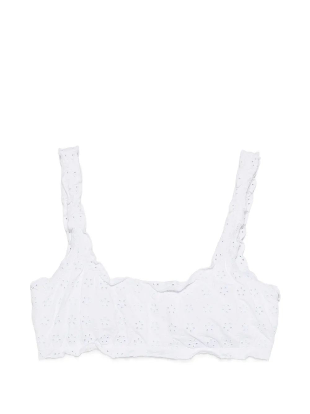 Polo Ralph Lauren broderie anglaise bikini top - Weiß