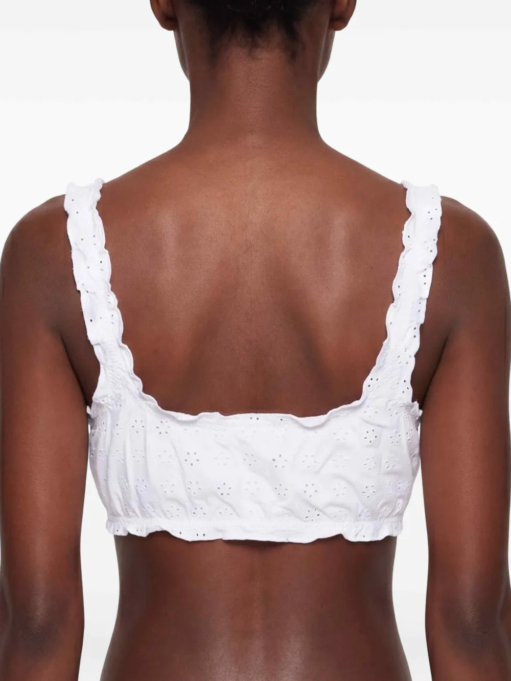 Polo Ralph Lauren Bikinitop met broderie anglaise Wit