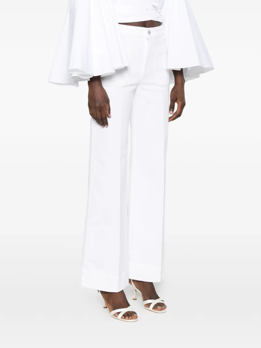  Victoria Beckham Vaqueros Con Trabillas - Blanco 