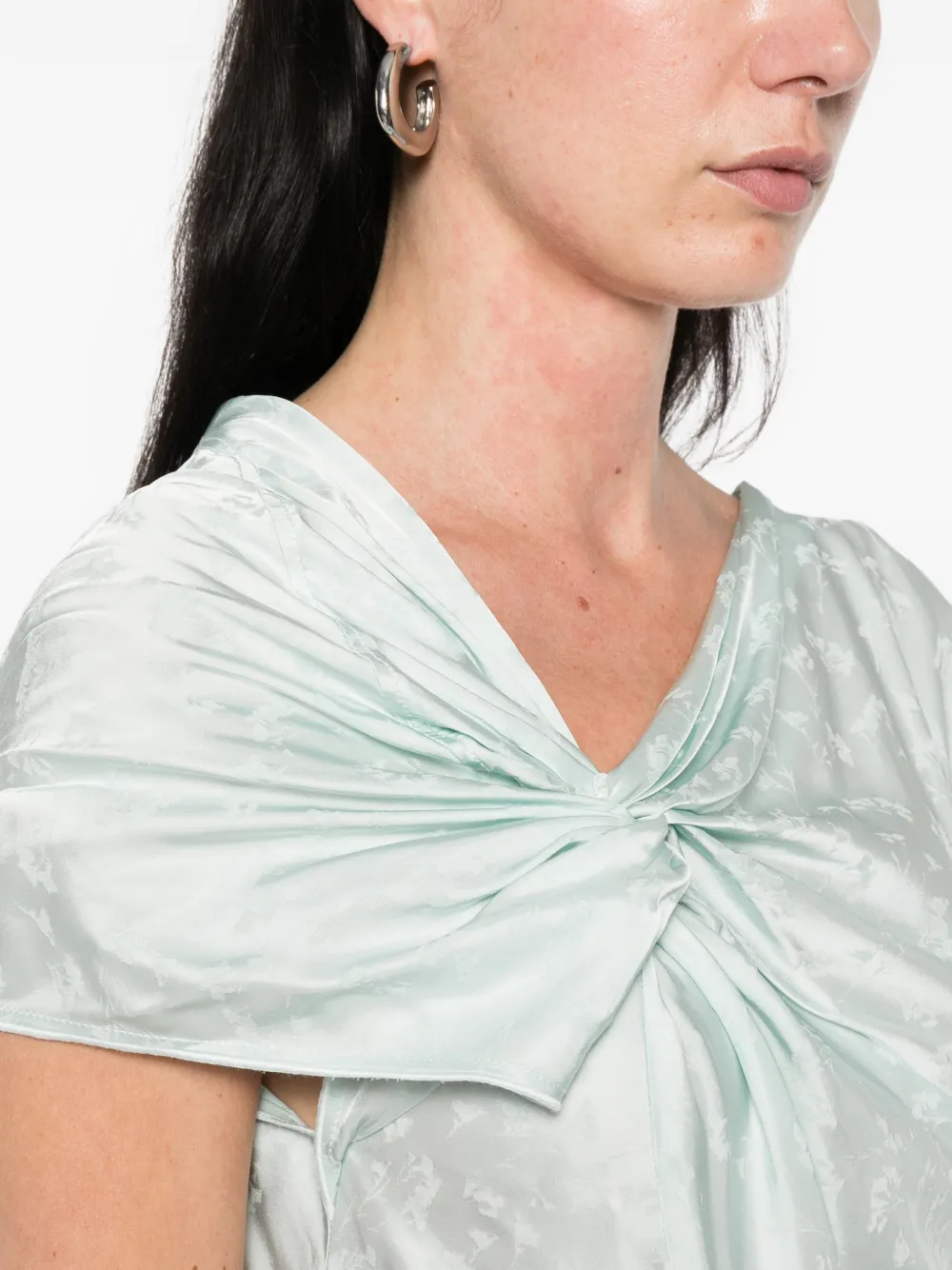Victoria Beckham Midi-jurk met bloemenprint Blauw