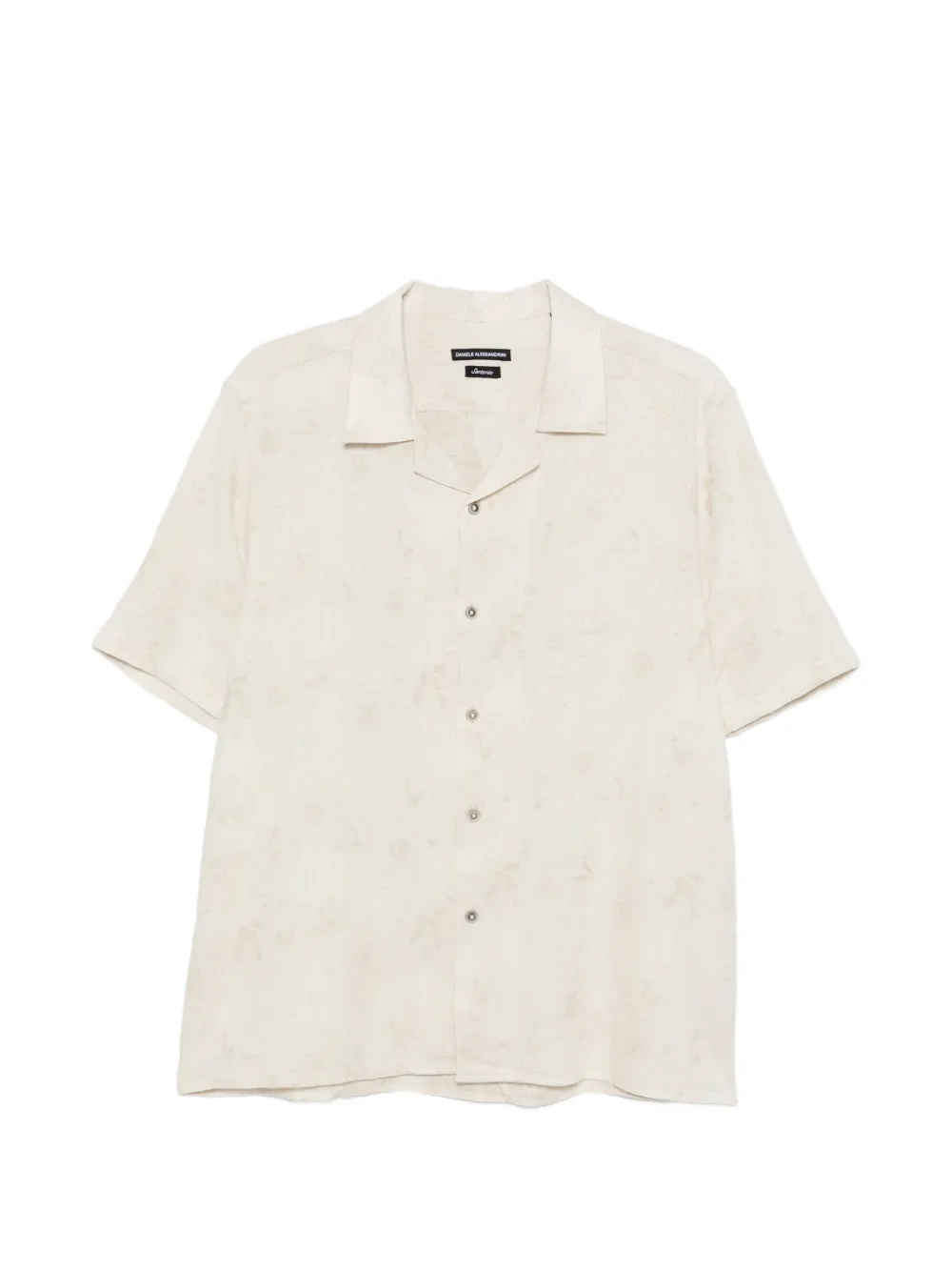 Daniele Alessandrini floral-jacquard short-sleeve shirt - Toni neutri