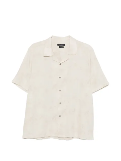Daniele Alessandrini floral-jacquard short-sleeve shirt