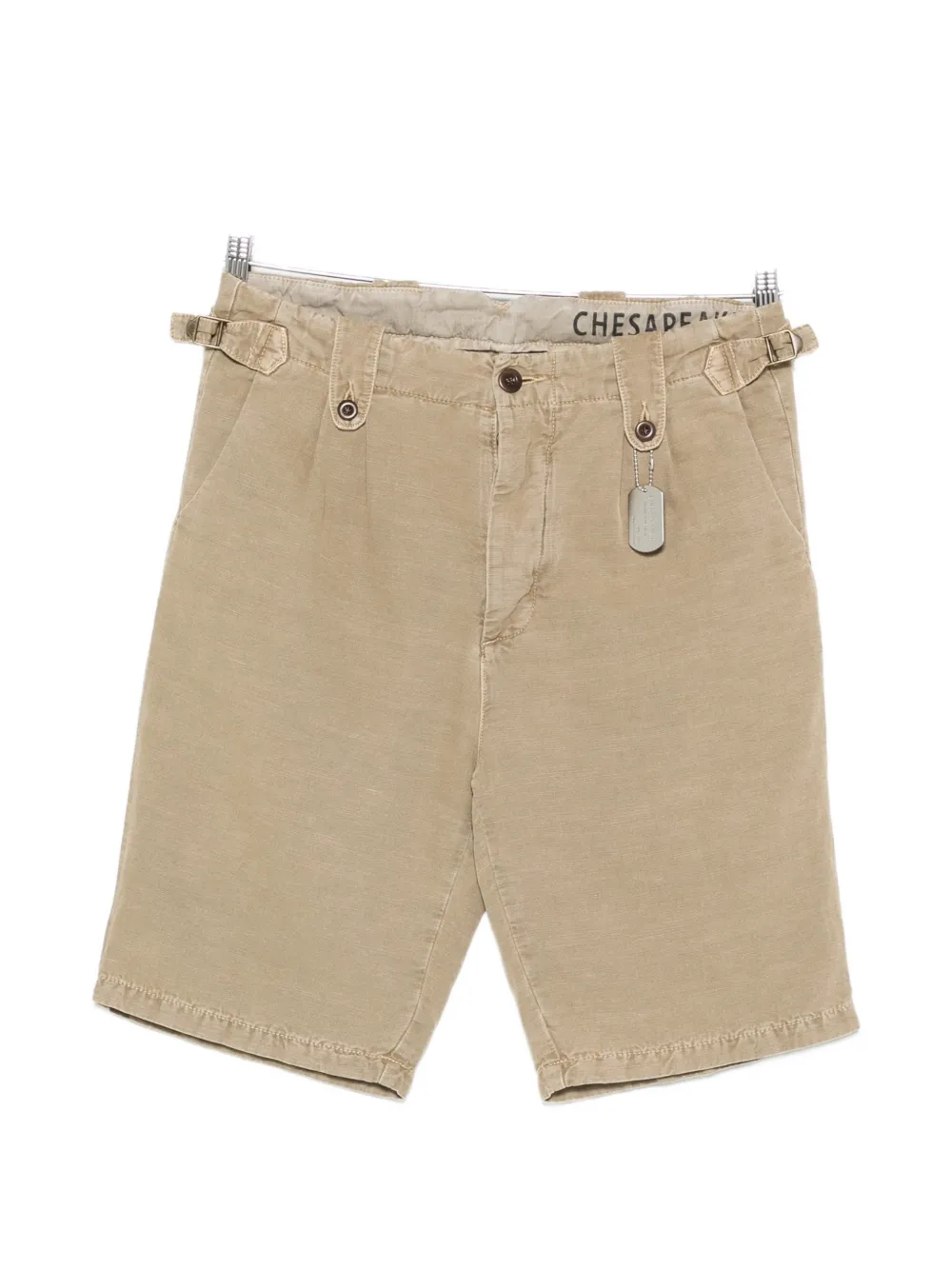 CHESAPEAKES buckle-detail logo-tag shorts - Toni neutri