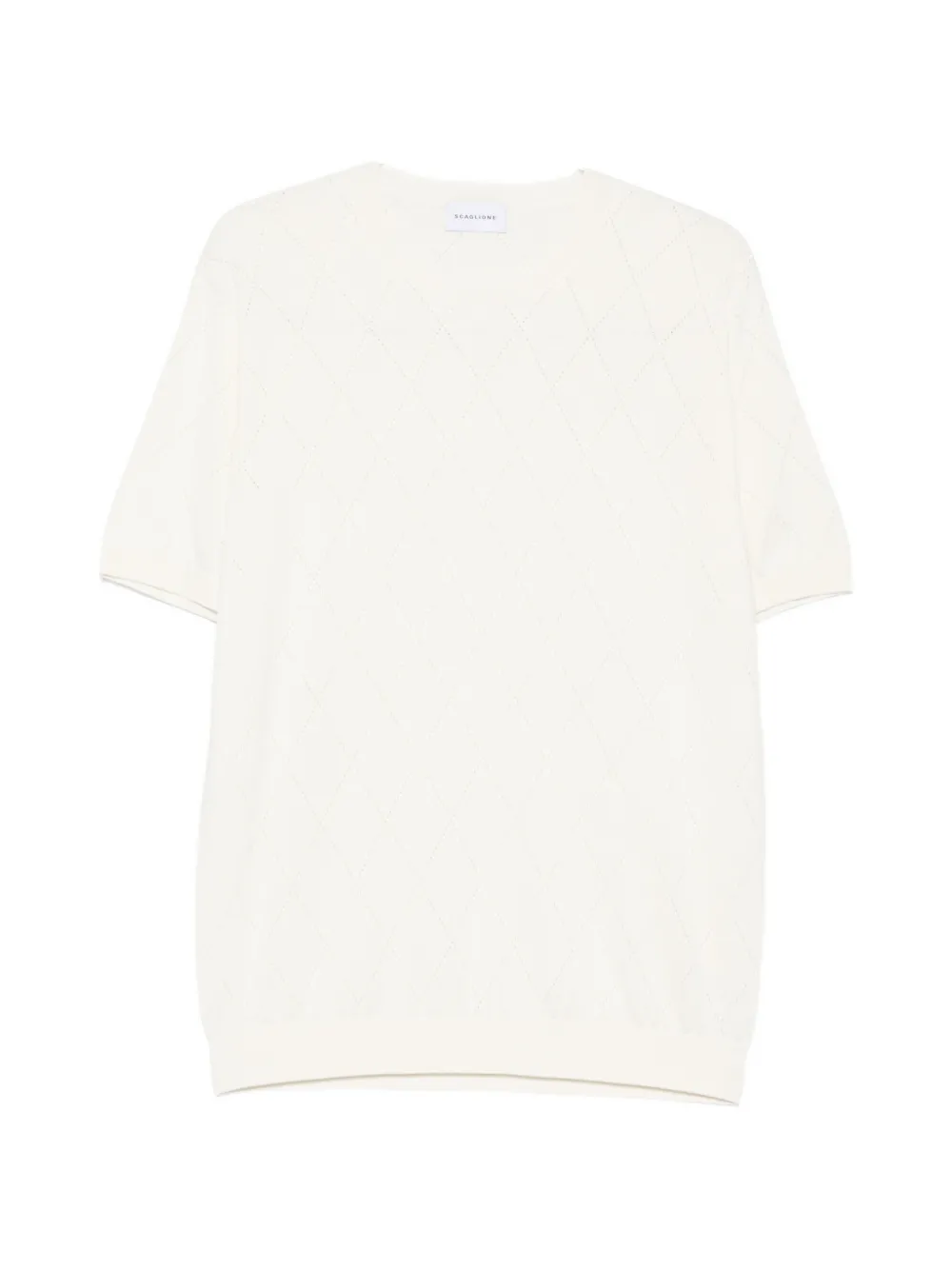 SCAGLIONE argyle pattern T-shirt - Toni neutri