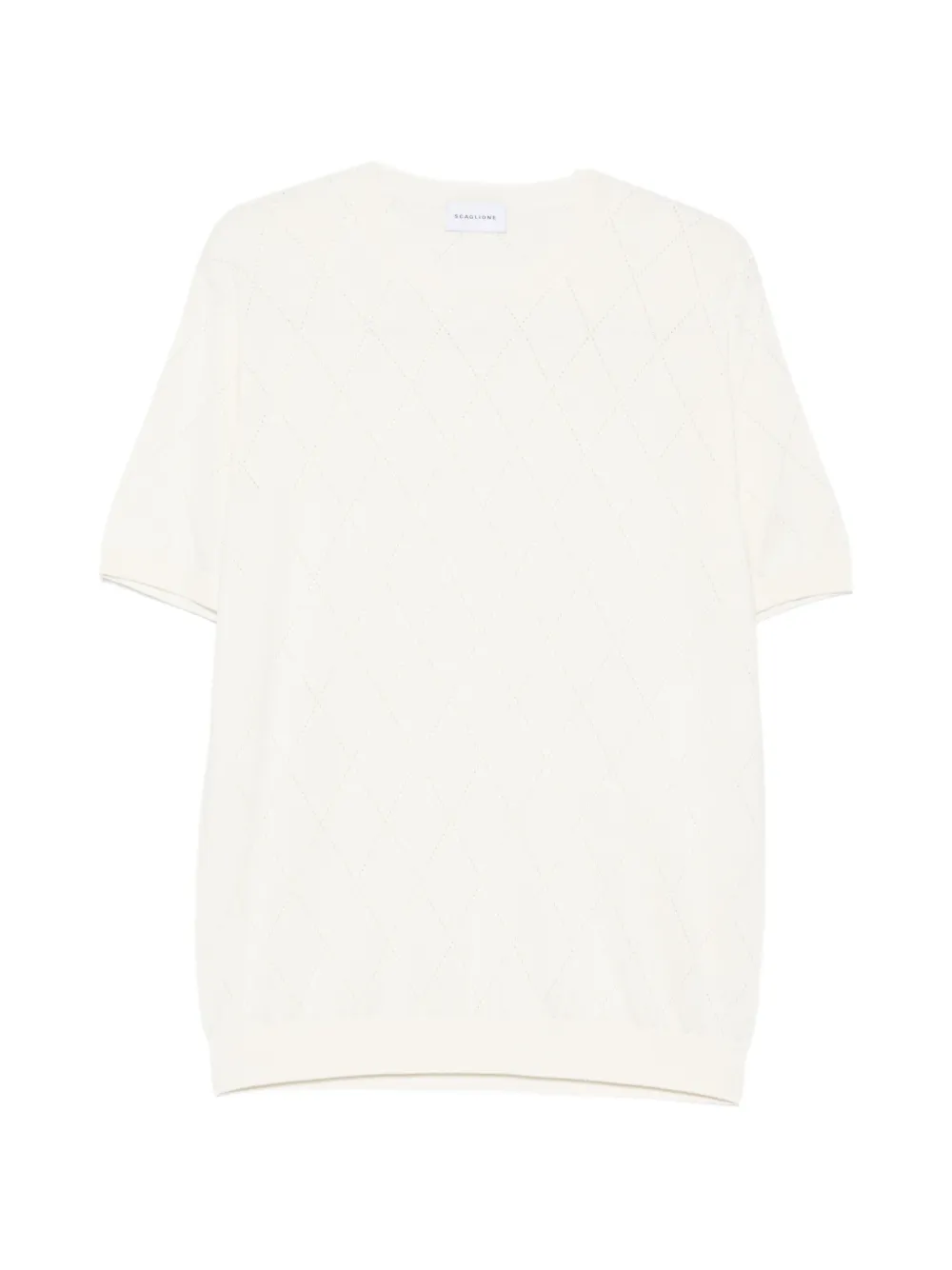 SCAGLIONE argyle pattern T-shirt - Toni neutri