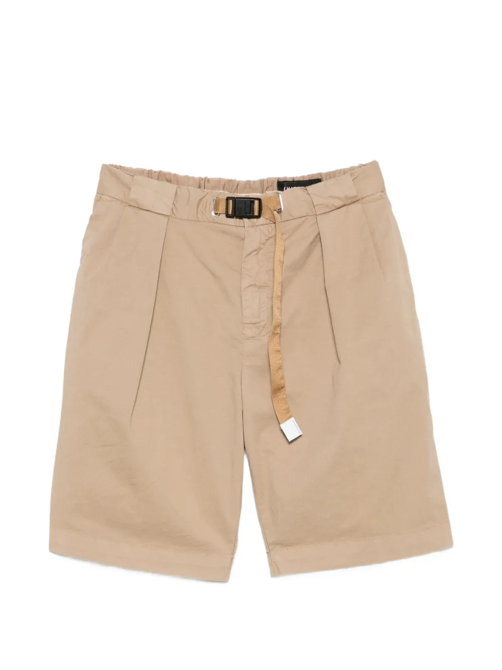White Sand belted pleated shorts - Marrone