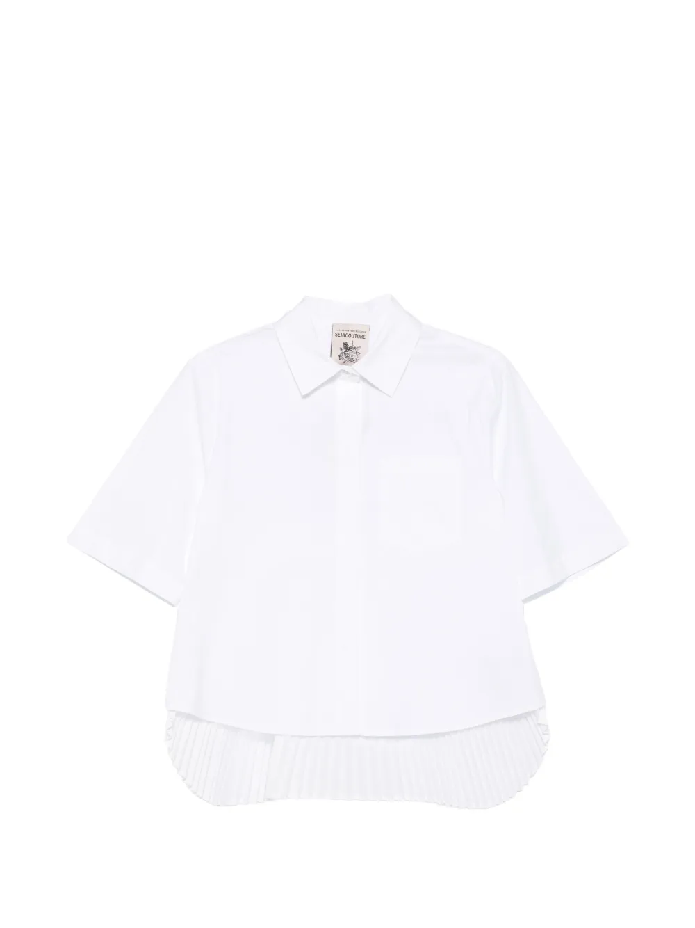 Semicouture pleated-detail shirt - Bianco