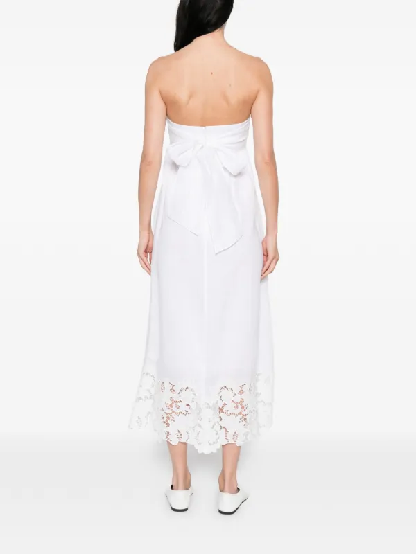 maxmara white backless dress Max Mara | Woman - Long sleeveless pure cotton dress - Optical White