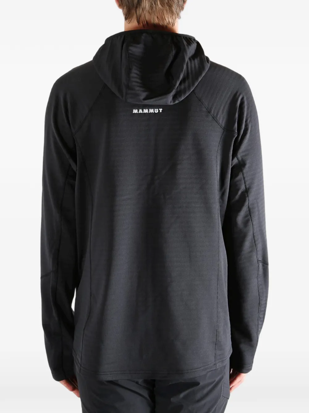 Mammut Taiss jack met capuchon en wafeltextuur Zwart