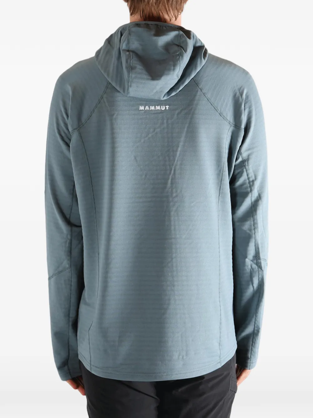 Mammut Wafelgebreid jack met capuchon Blauw