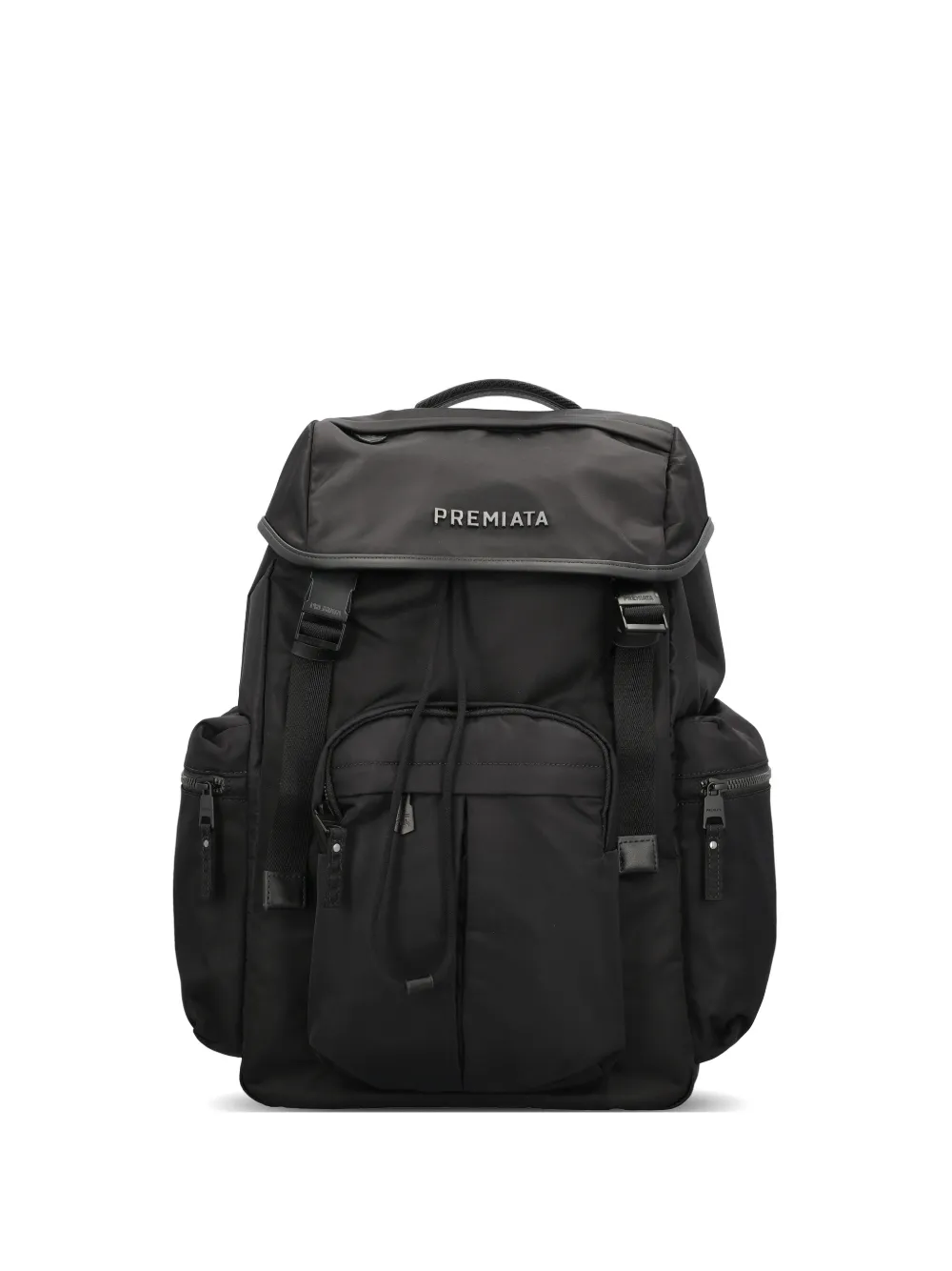 Premiata logo-plaque buckled backpack - Nero