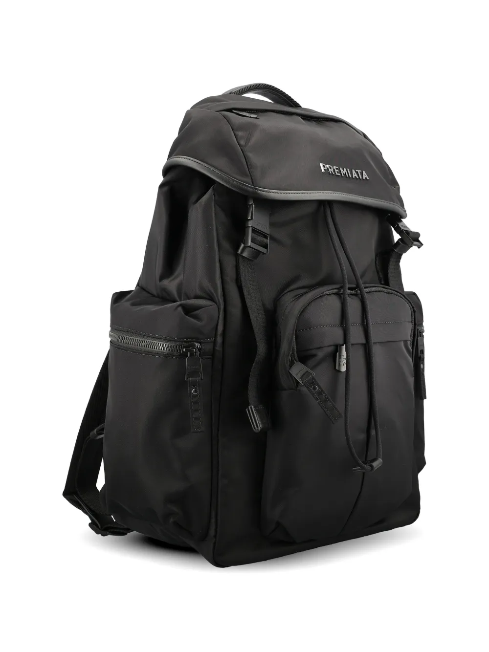  Premiata Logo-plaque Buckled Backpack - Black 