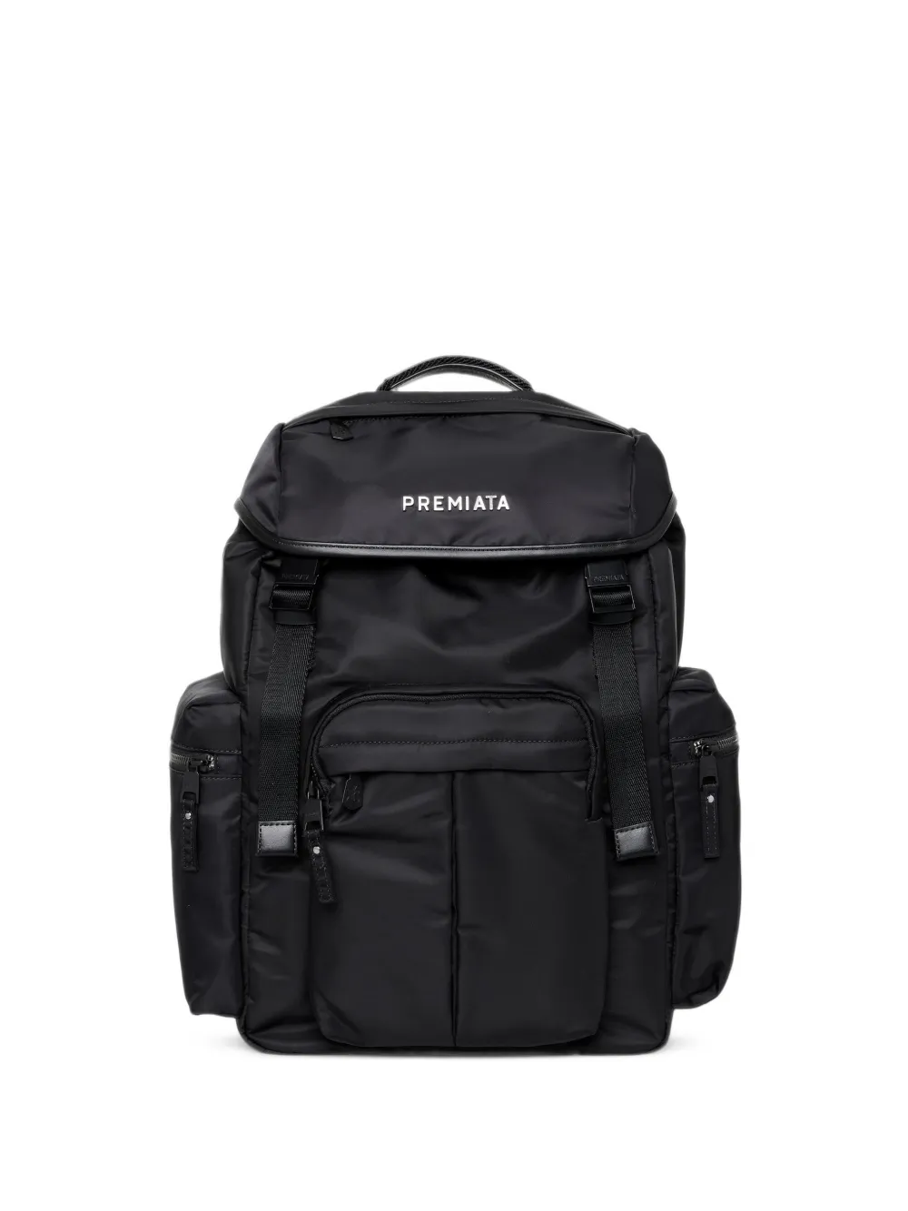 Premiata logo-plaque buckled backpack - Nero