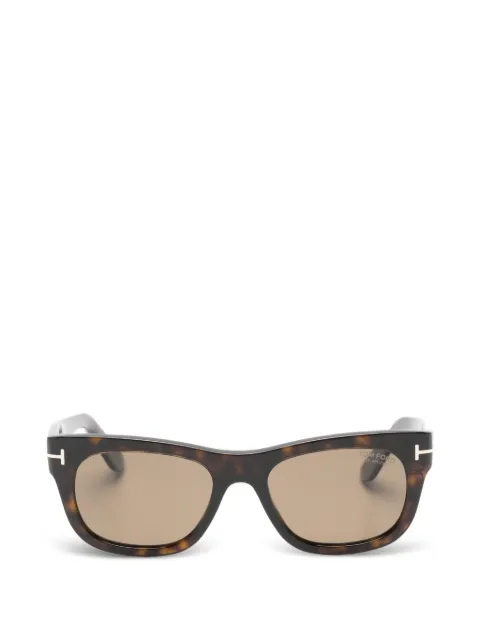 TOM FORD Eyewear gafas de sol con montura rectangular y efecto carey