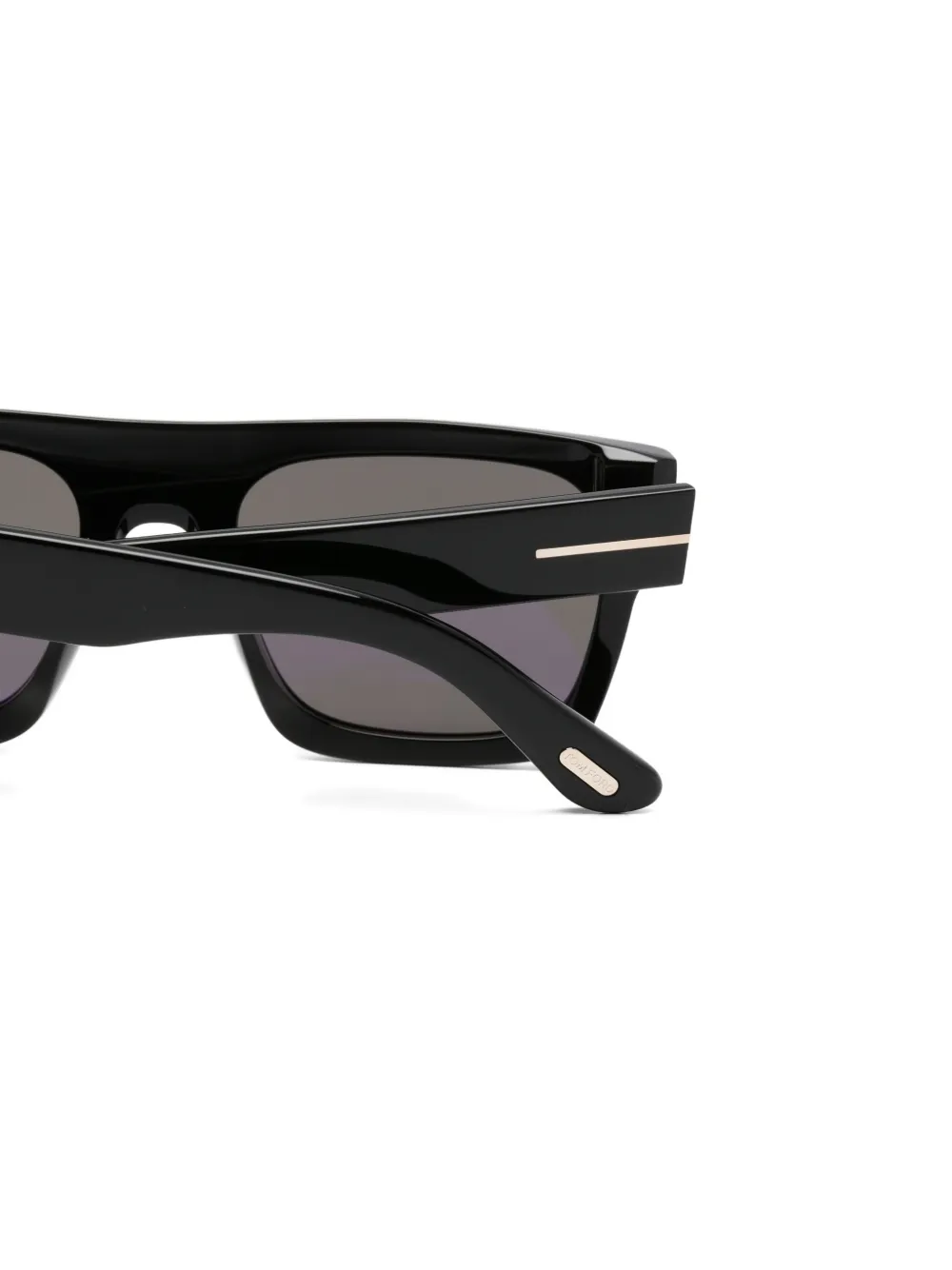 TOM FORD Eyewear Cyrus-02 zonnebril met rechthoekig montuur Zwart