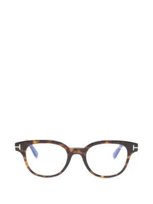 TOM FORD Eyewear tortoiseshell-effect magnetic-clip Glasses