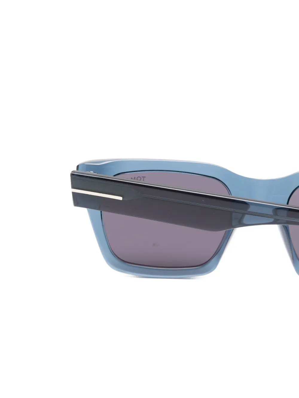 TOM FORD Eyewear Zonnebril met rechthoekig montuur Blauw
