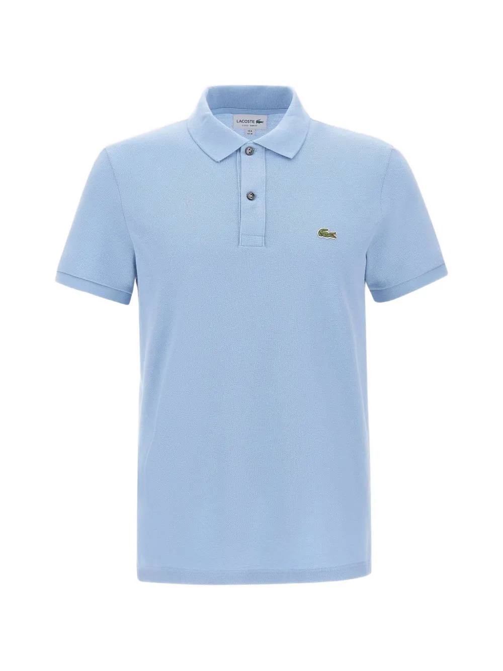 Lacoste ribbed collar logo polo shirt - Blu