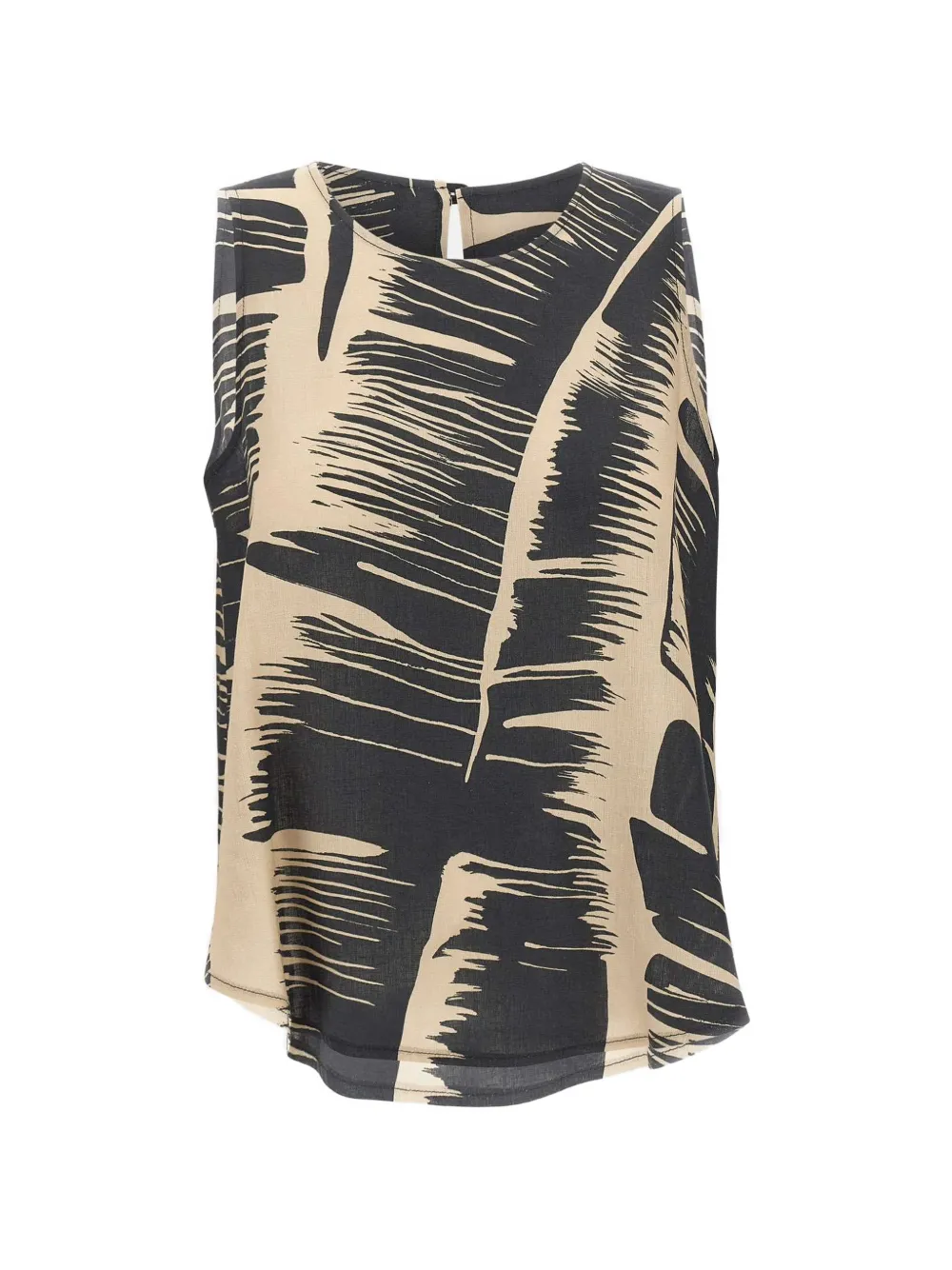 kaos brushstroke print tank top - Nero