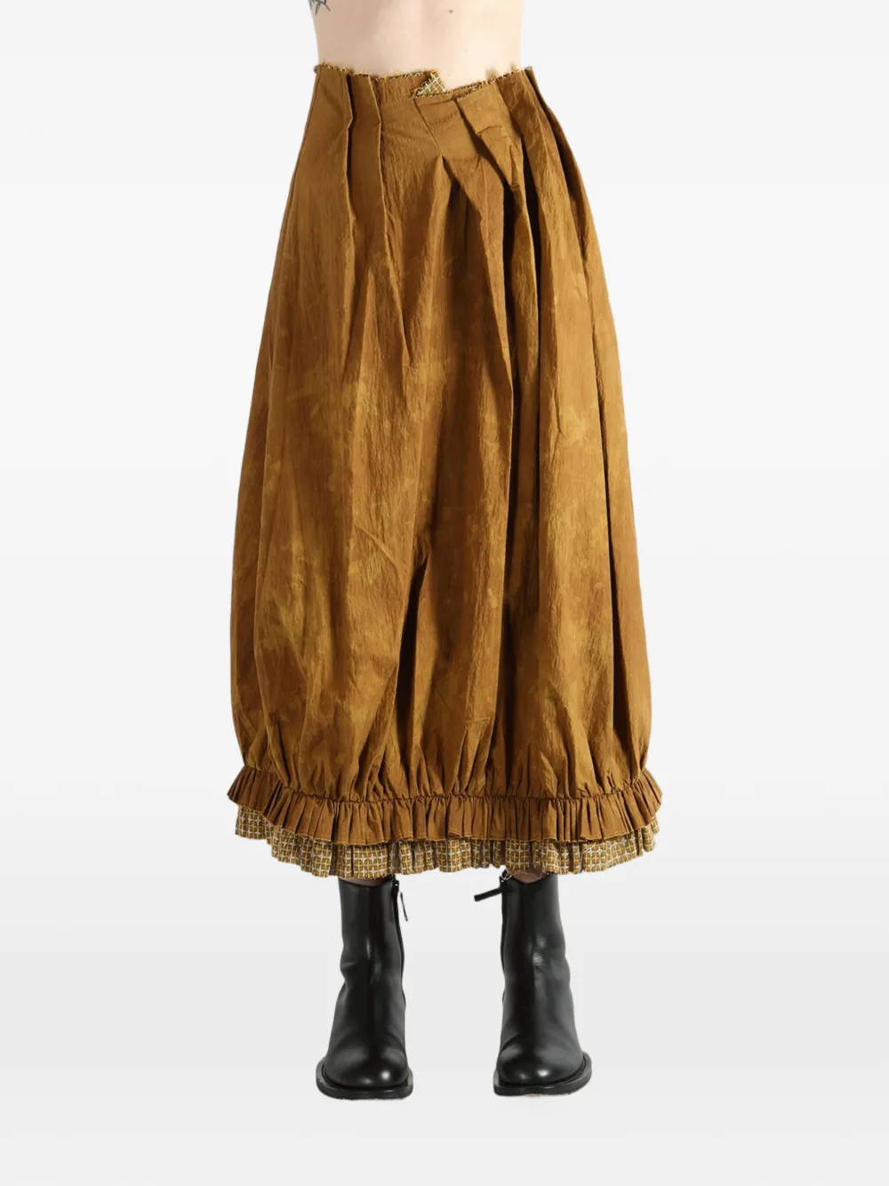  Communs Ruffled Skirt - Brown 