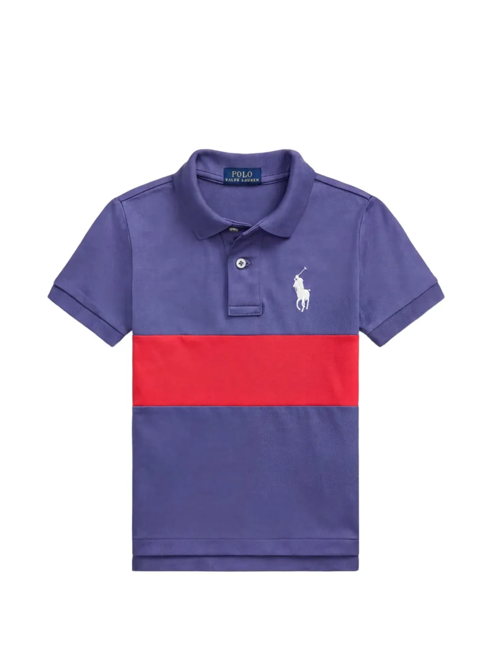 POLO RALPH LAUREN KIDS colour-block polo shirt - Blu