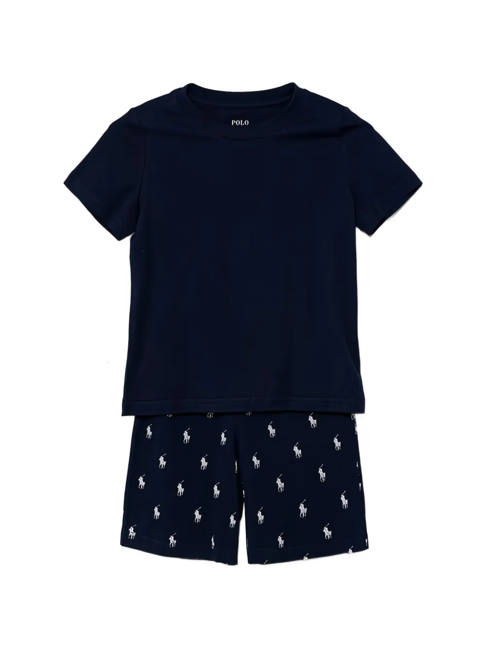 POLO RALPH LAUREN KIDS T-shit and shorts pajama set (set of two) - Blau