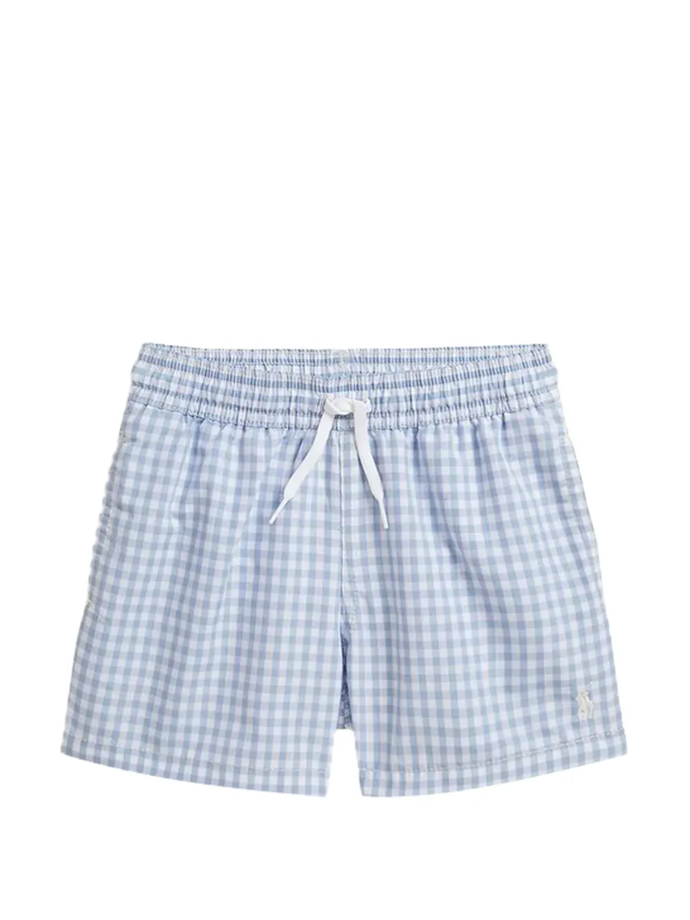 POLO RALPH LAUREN KIDS gingham-pattern swim shorts - Blue