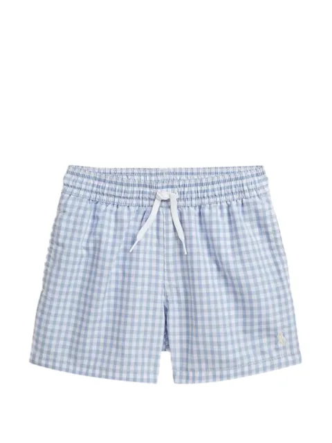 POLO RALPH LAUREN KIDS shorts de playa con motivo de cuadros gingham