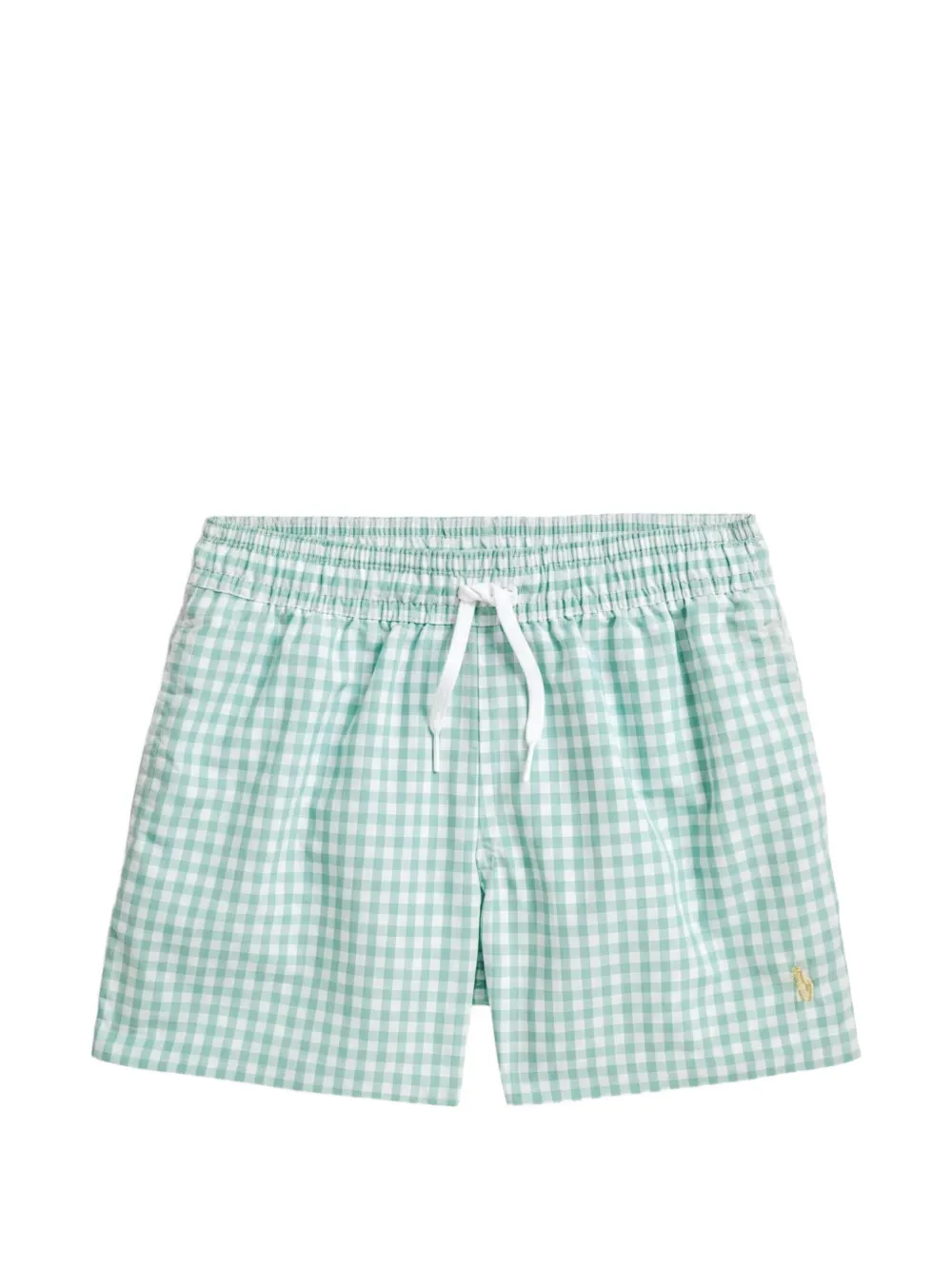 POLO RALPH LAUREN KIDS gingham pocket swim shorts - Blu