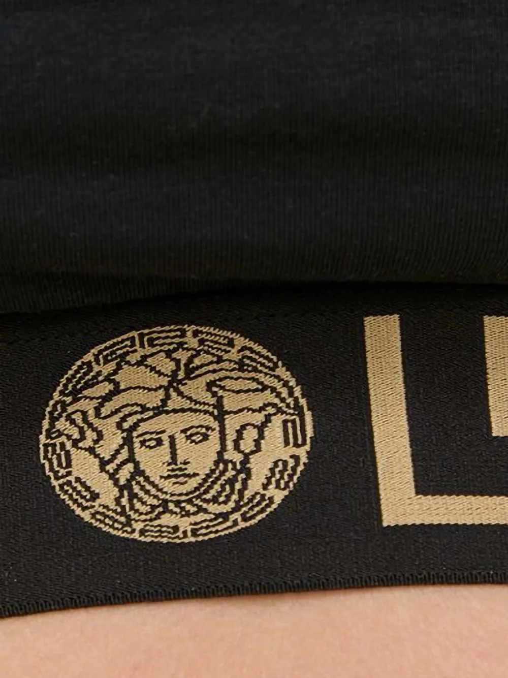 Versace cotton-jersey scoop bralette Zwart