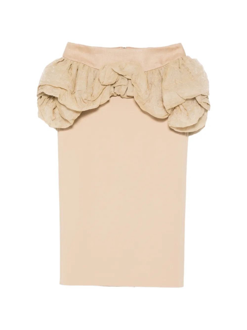 Max Mara Sbaccano ruffled midi skirt - Nude