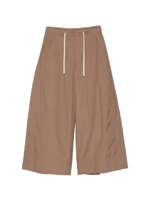 Max Mara ドローストリング ワイドパンツ | ニュートラル | FARFETCH JP
