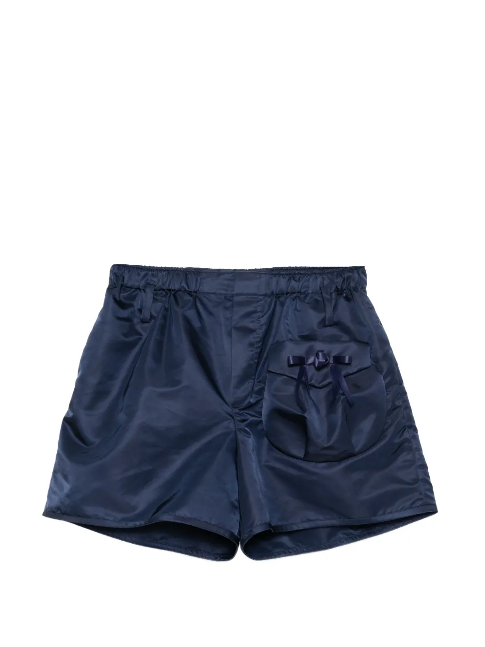 AO YES bow-detail pocket shorts - Blu