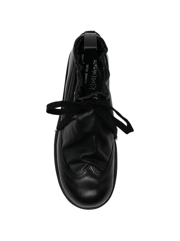 Comme Des Garçons Homme Plus Leather Derby Shoes | Black | FARFETCH