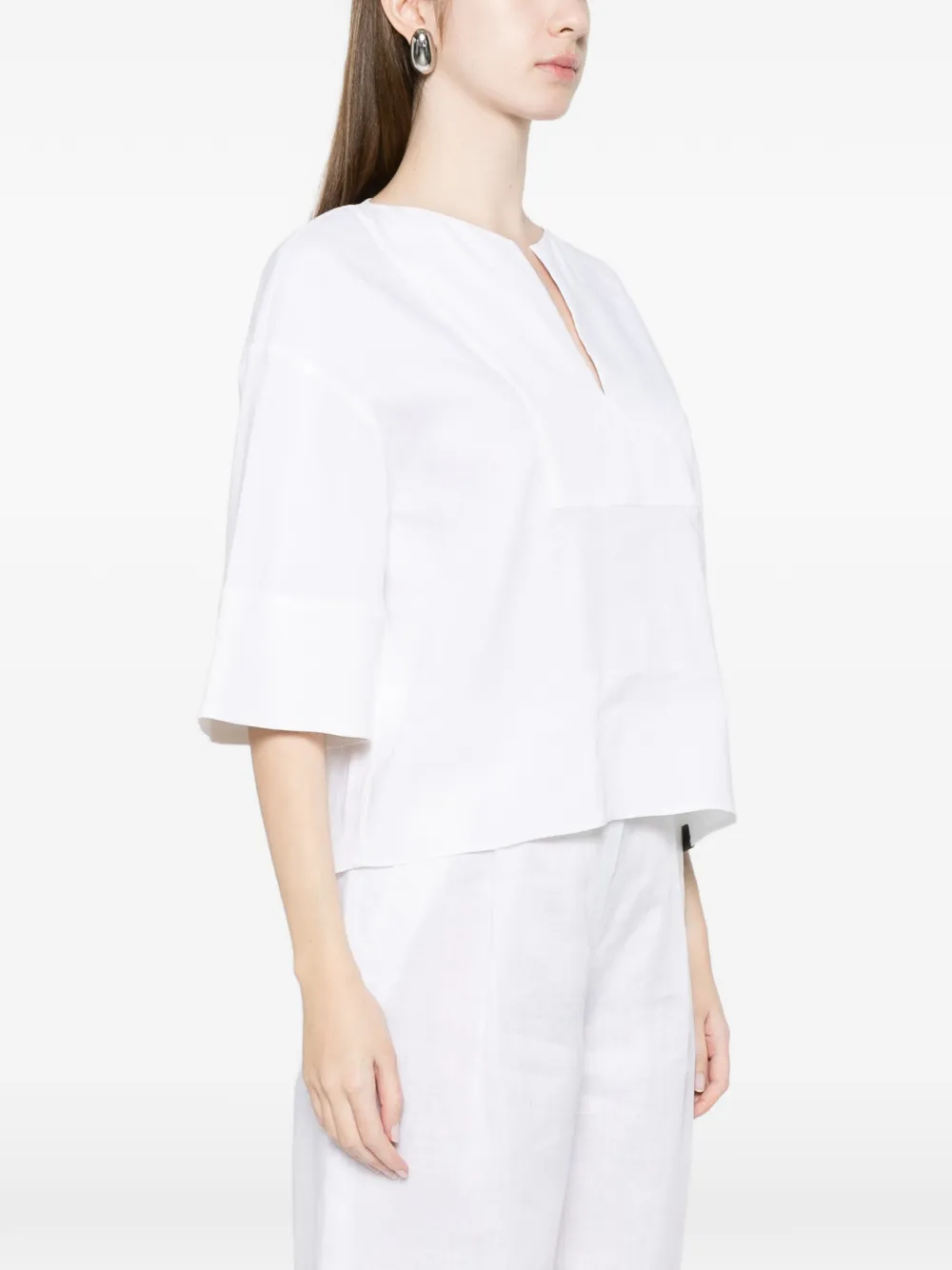  Max Mara Sospiro V-neck Blouse - White 