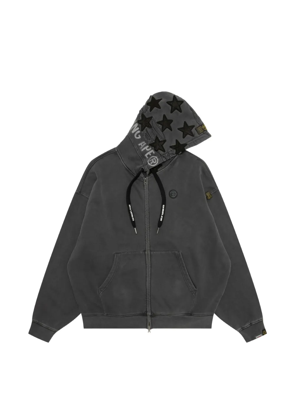 AAPE BY *A BATHING APE® star hooded cotton hoodie - Grigio