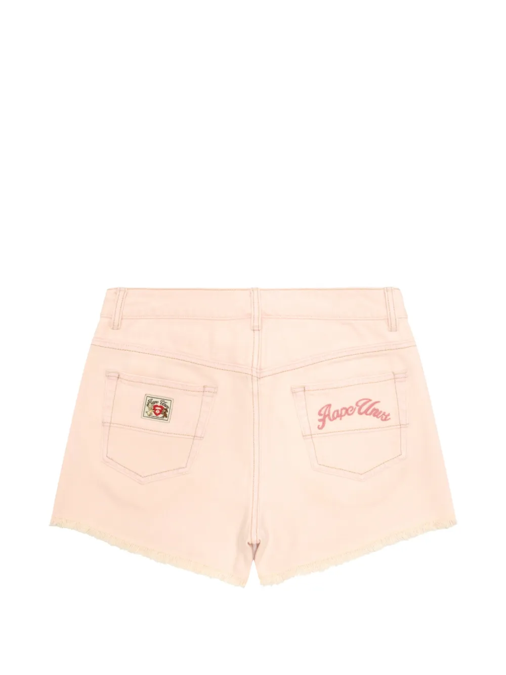 AAPE BY *A BATHING APE Shorts met franje en applicatie Roze