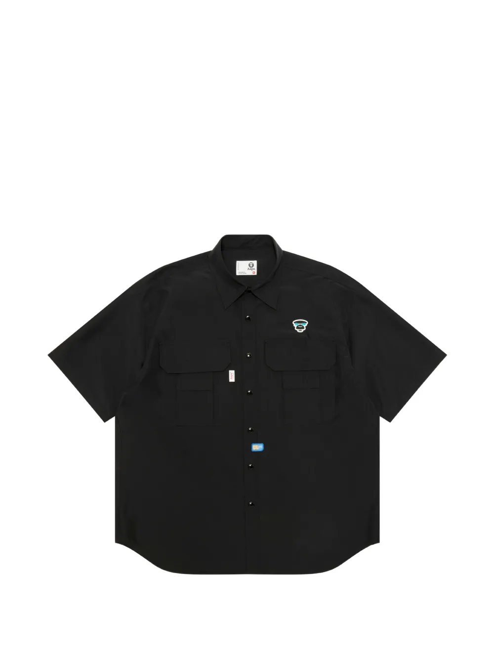 AAPE BY *A BATHING APE® logo patch shirt - Nero