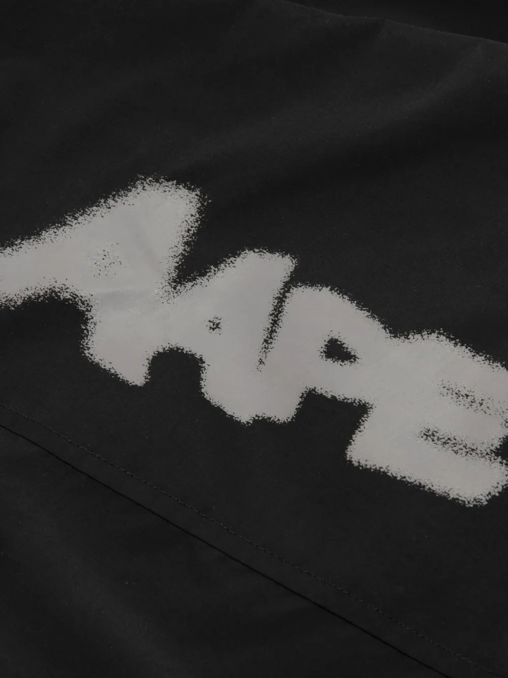 AAPE BY *A BATHING APE Overhemd met logopatch Zwart