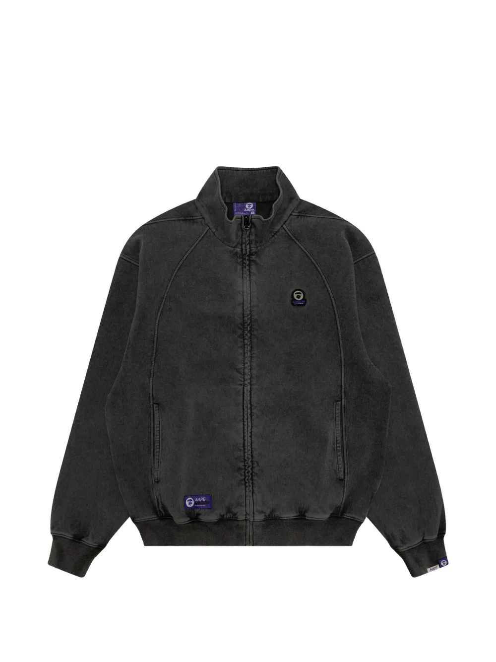 AAPE BY *A BATHING APE® logo-detail zip-up jacket - Grigio