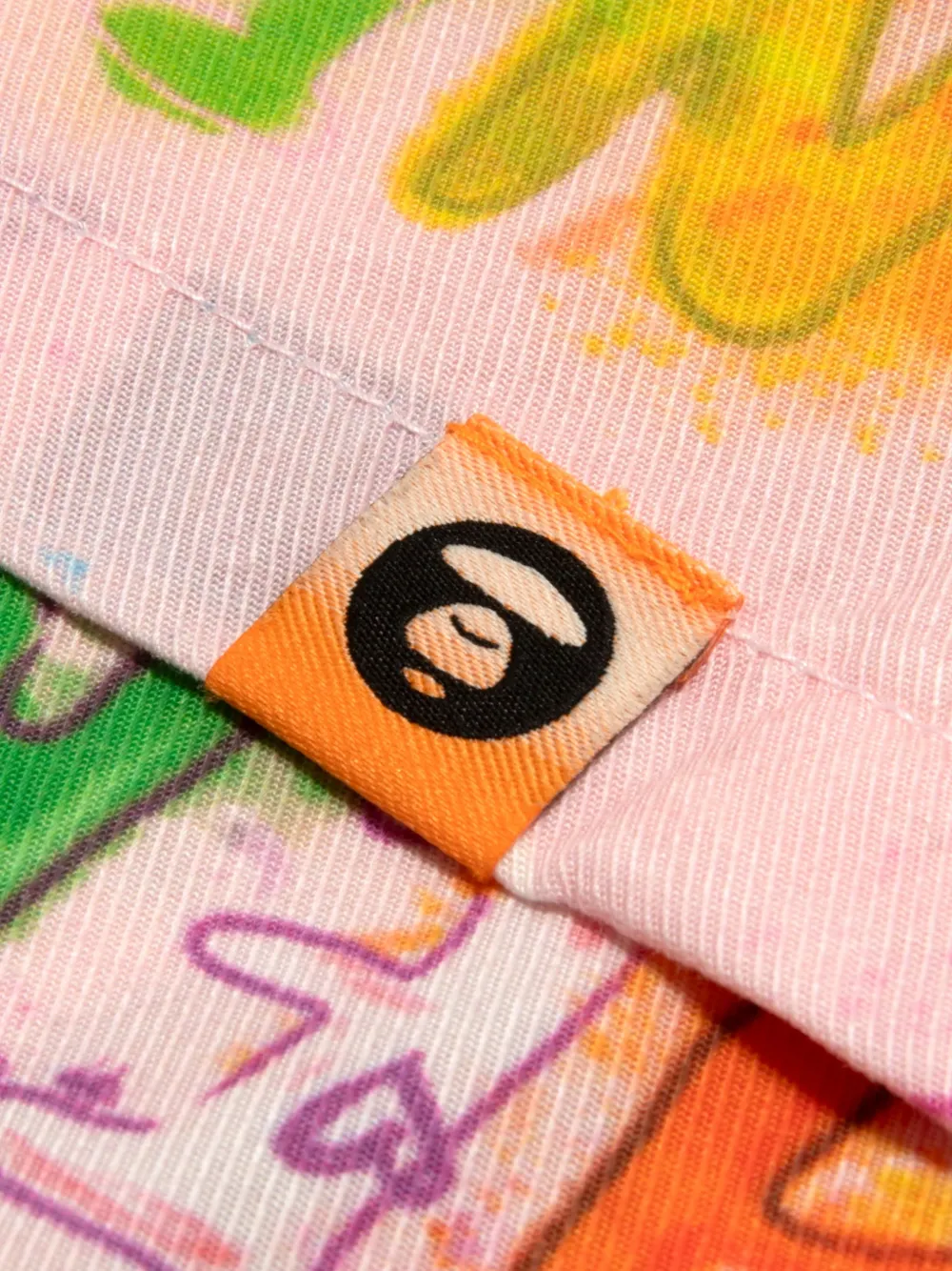  Aape By *a Bathing Ape® Short-sleeve Graphic-print Shirt - Pink 