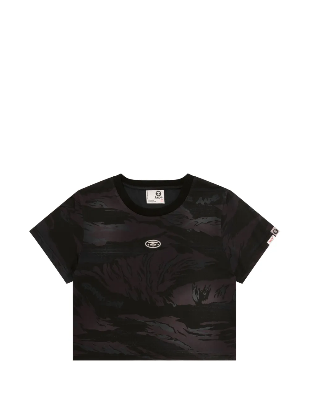 AAPE BY *A BATHING APE® camouflage logo-embroidered T-shirt - Nero