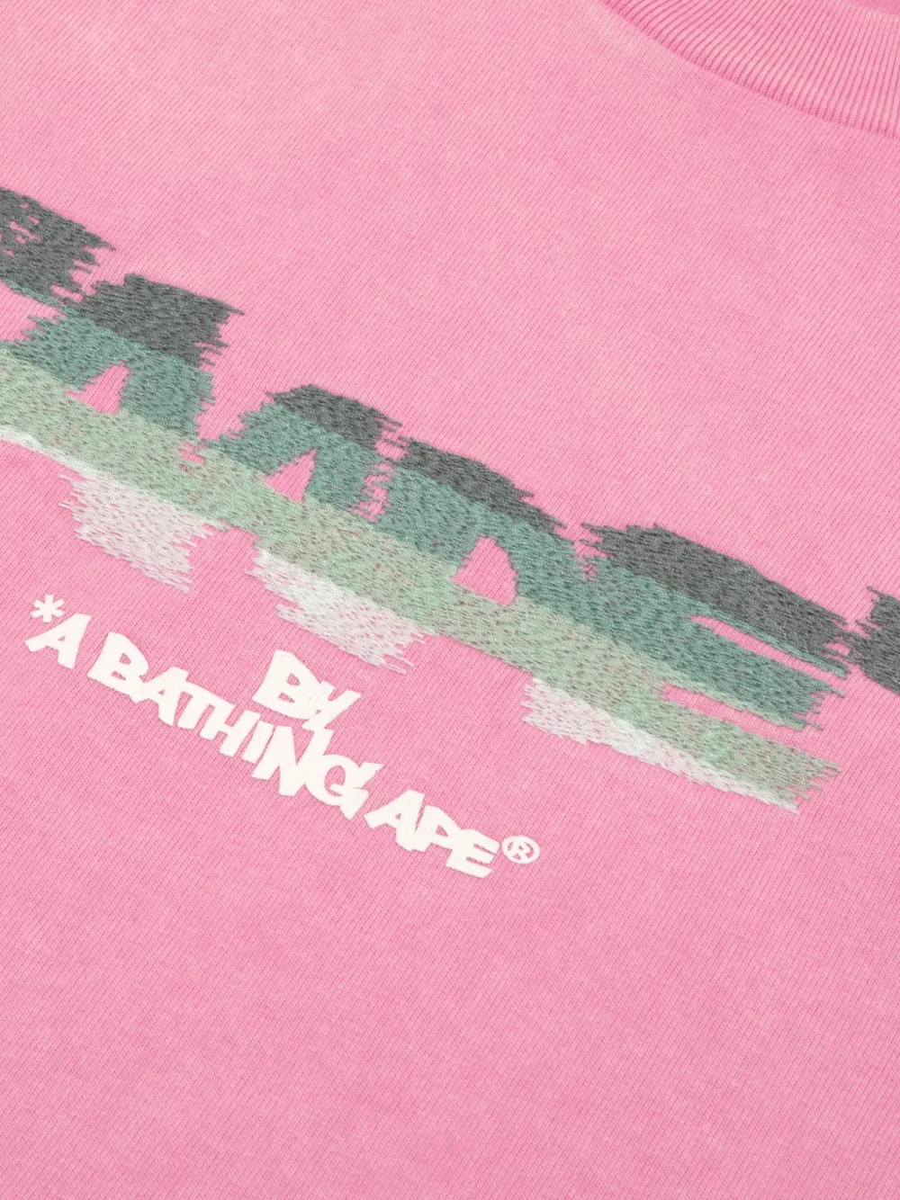 AAPE BY *A BATHING APE T-shirt met grafische robot-print Roze