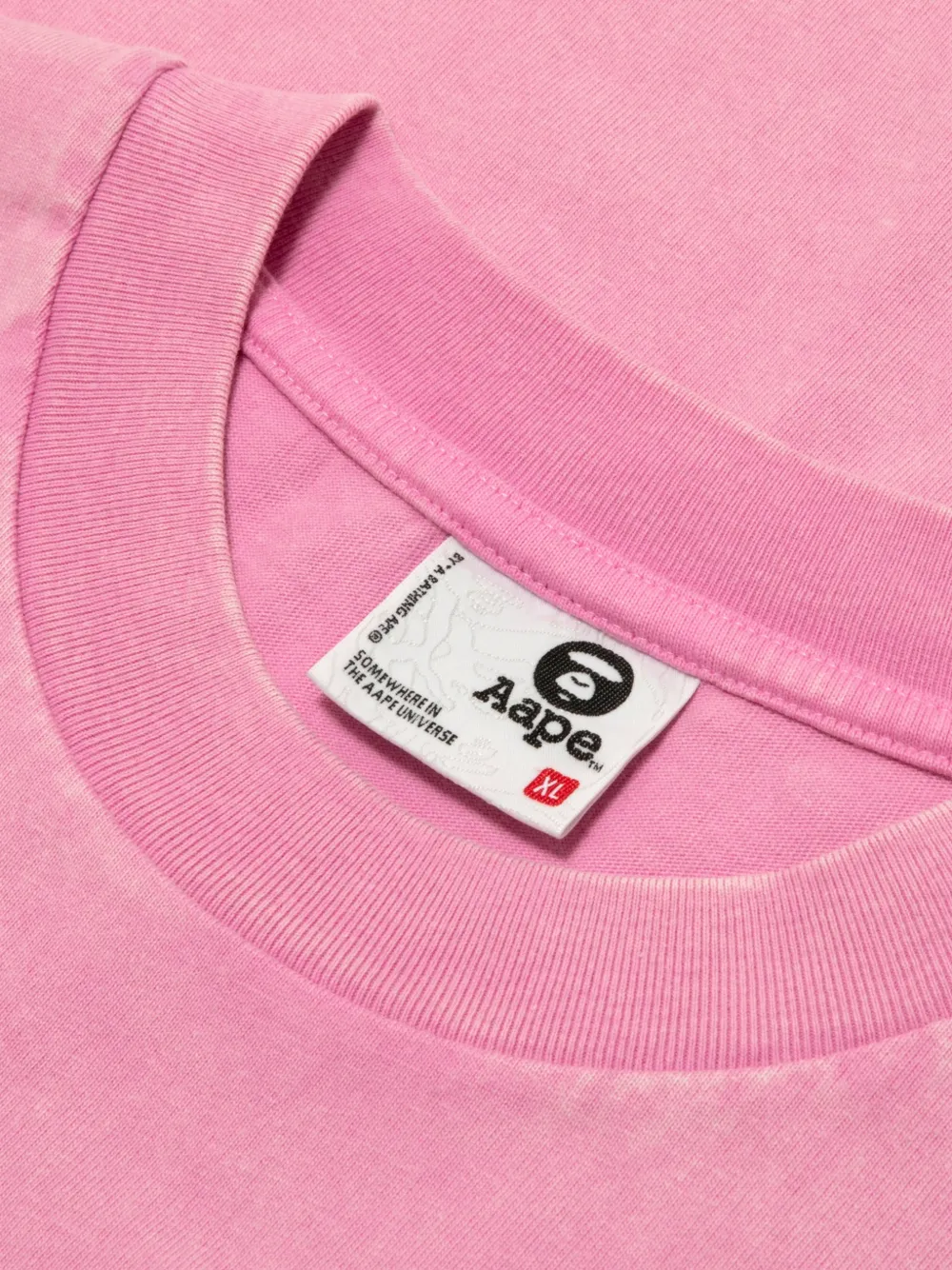 AAPE BY *A BATHING APE T-shirt met grafische robot-print Roze