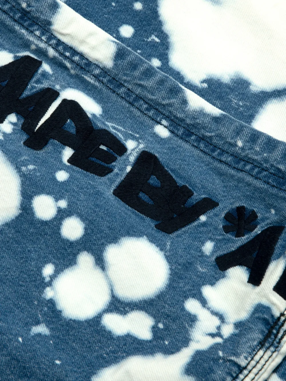AAPE BY *A BATHING APE Gebleekt shirtjack met capuchon Blauw