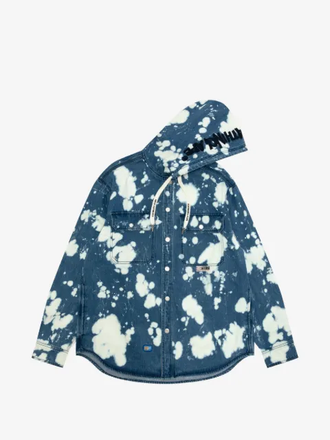 AAPE BY *A BATHING APE® hooded bleached shirt jacket 