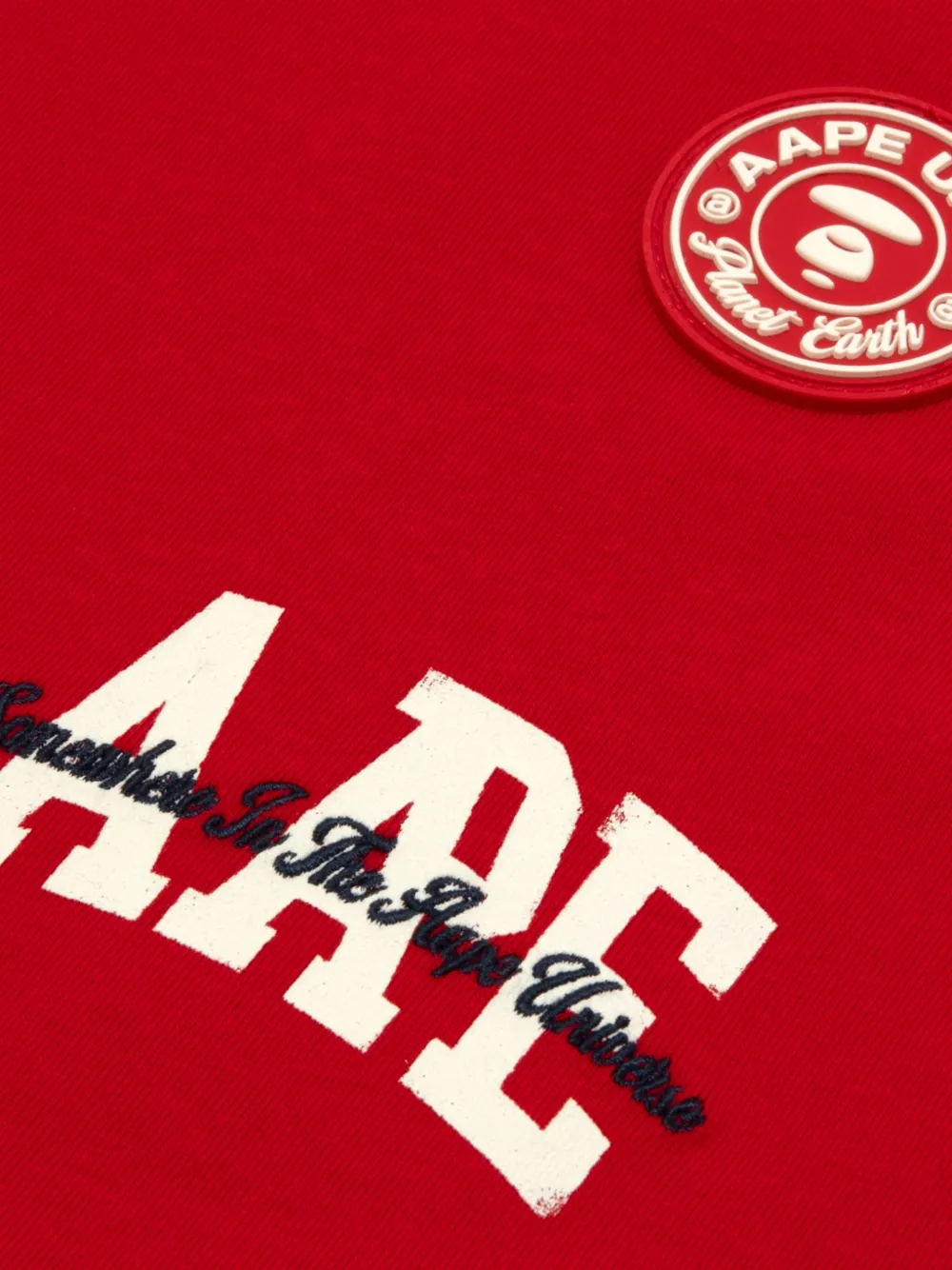 AAPE BY *A BATHING APE T-shirt met logodetail Rood