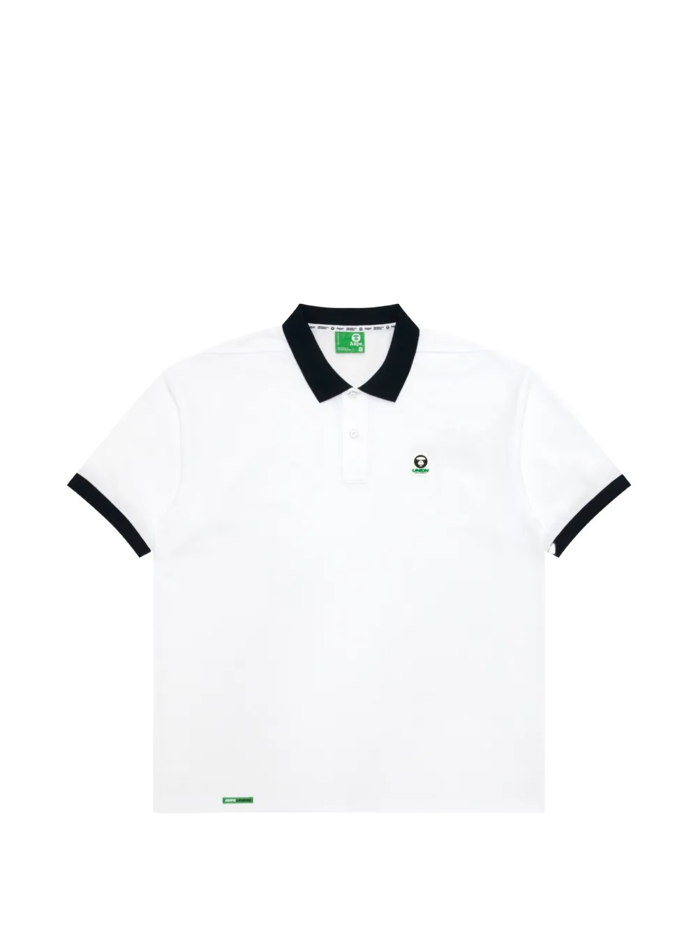 AAPE BY *A BATHING APE® contrast trim polo shirt - Bianco