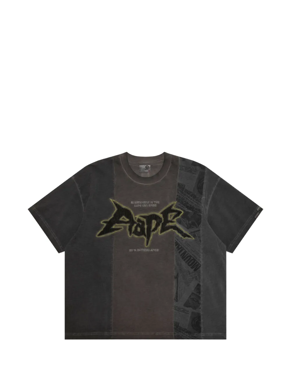 AAPE BY *A BATHING APE® patchwork print T-shirt - Nero